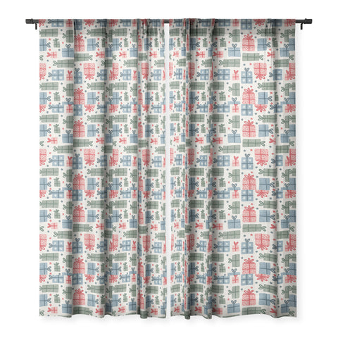 Alisa Galitsyna Christmas Gifts Sheer Window Curtain