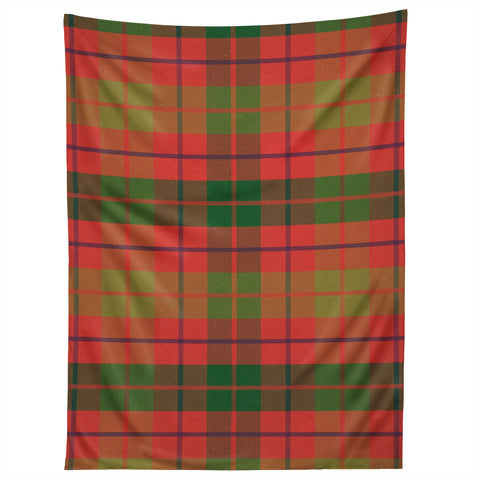 Alisa Galitsyna Christmas Plaid Green and Red Tapestry