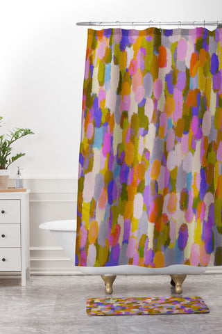 Alisa Galitsyna Colorful Brush Strokes Shower Curtain And Mat