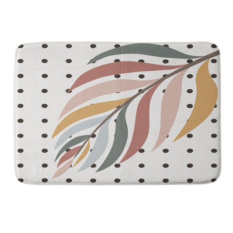 Alisa Galitsyna Colorful Palm Branch Memory Foam Bath Mat