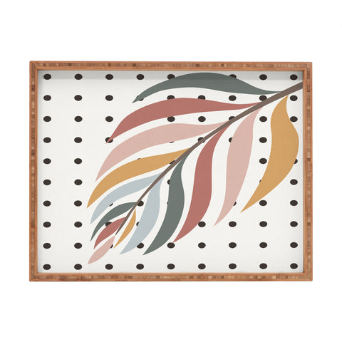 Alisa Galitsyna Colorful Palm Branch Rectangular Tray