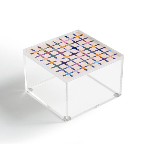 Alisa Galitsyna Colorful Patterned Grid II Acrylic Box