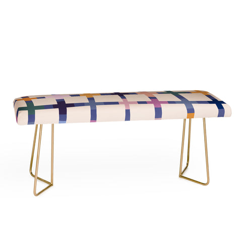 Alisa Galitsyna Colorful Patterned Grid II Bench