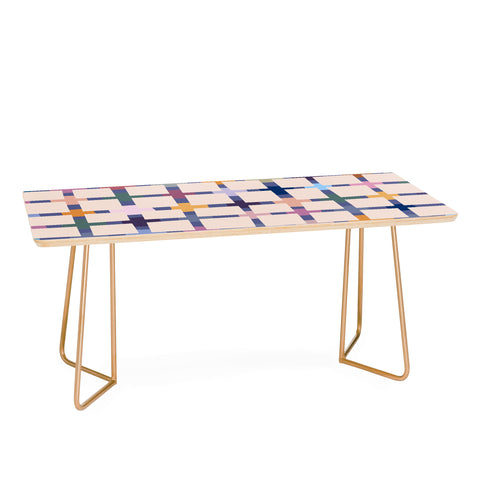 Alisa Galitsyna Colorful Patterned Grid II Coffee Table