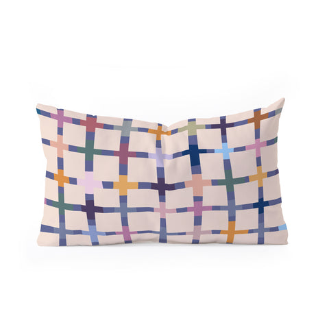 Alisa Galitsyna Colorful Patterned Grid II Oblong Throw Pillow