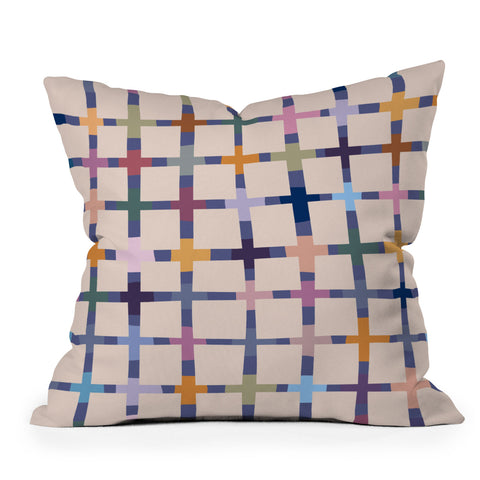 Alisa Galitsyna Colorful Patterned Grid II Throw Pillow