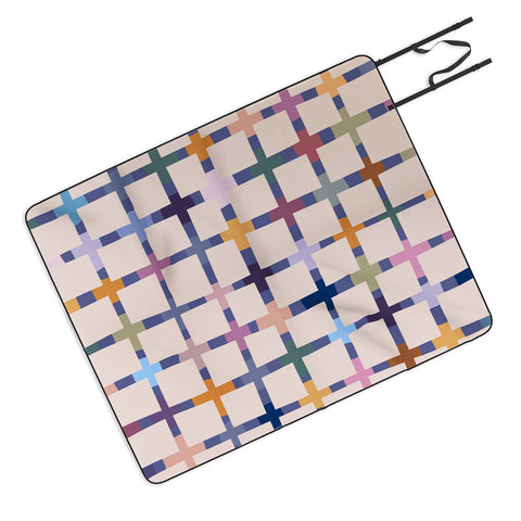 Alisa Galitsyna Colorful Patterned Grid II Picnic Blanket