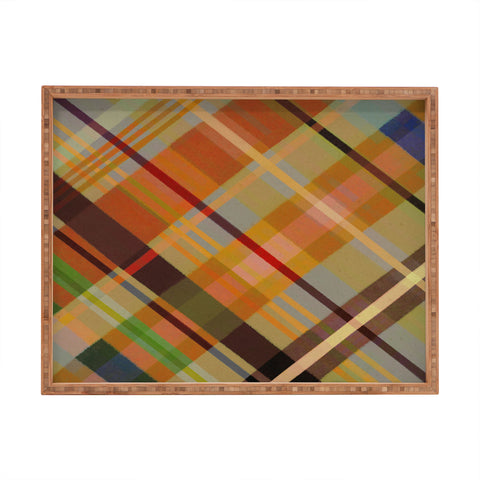 Alisa Galitsyna Colorful Plaid 2 Rectangular Tray