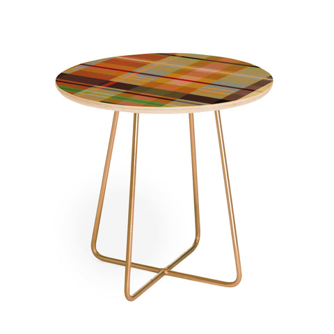 Alisa Galitsyna Colorful Plaid 2 Round Side Table