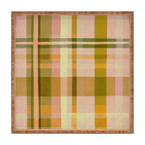 Alisa Galitsyna Colorful Plaid I Square Tray