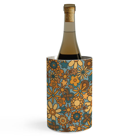 Alisa Galitsyna Cyan Retro Bloom Wine Chiller