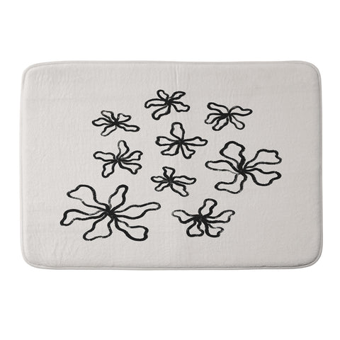 Alisa Galitsyna Dancing Flowers Memory Foam Bath Mat