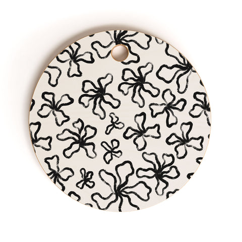 Alisa Galitsyna Dancing Flowers Cutting Board Round