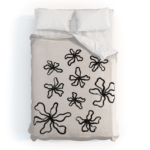 Alisa Galitsyna Dancing Flowers Duvet Cover