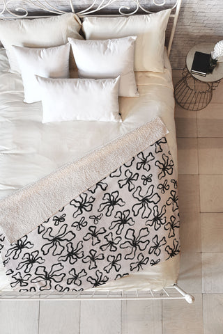 Alisa Galitsyna Dancing Flowers Fleece Throw Blanket