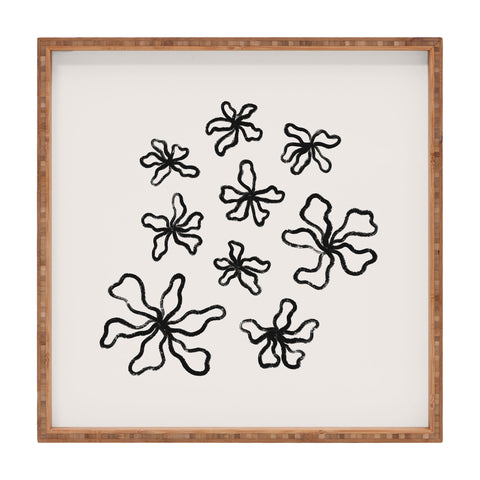 Alisa Galitsyna Dancing Flowers Square Tray