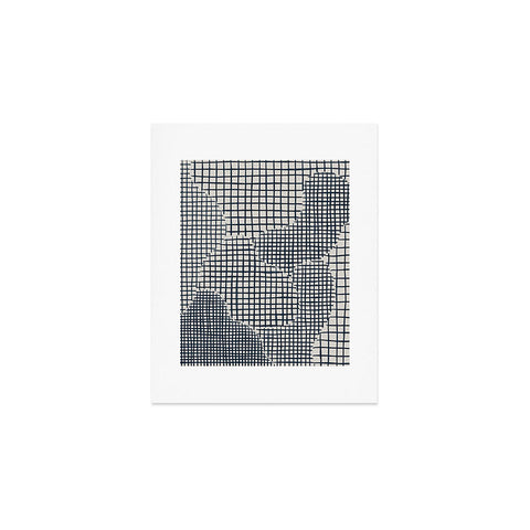 Alisa Galitsyna Dark Blue Grid Pattern Art Print