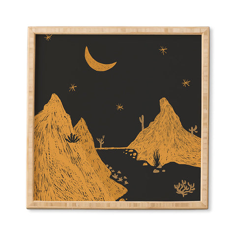 Alisa Galitsyna Desert night landscape Framed Wall Art