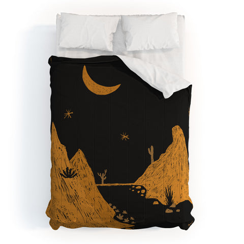 Alisa Galitsyna Desert night landscape Comforter