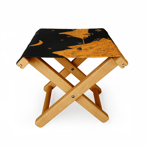 Alisa Galitsyna Desert night landscape Folding Stool