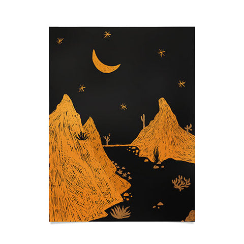 Alisa Galitsyna Desert night landscape Poster