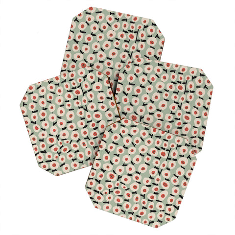 Alisa Galitsyna Dots and Flowers 1 Coaster Set
