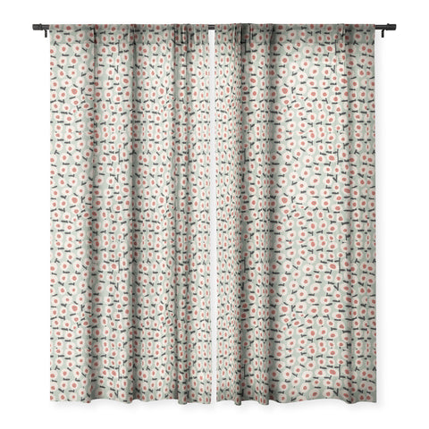 Alisa Galitsyna Dots and Flowers 1 Sheer Window Curtain