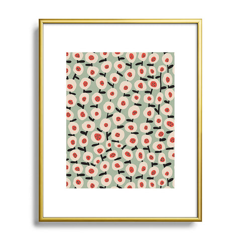 Alisa Galitsyna Dots and Flowers 1 Metal Framed Art Print