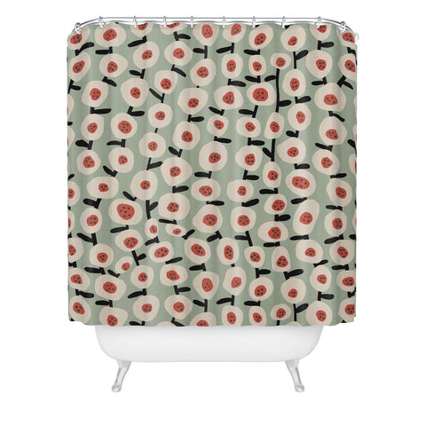Alisa Galitsyna Dots and Flowers 1 Shower Curtain