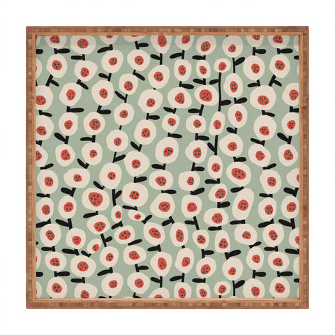 Alisa Galitsyna Dots and Flowers 1 Square Tray
