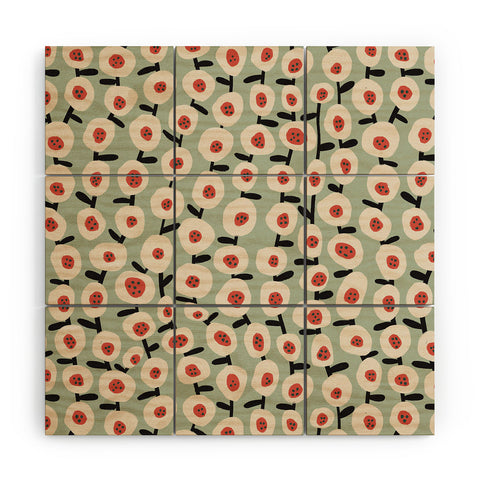 Alisa Galitsyna Dots and Flowers 1 Wood Wall Mural