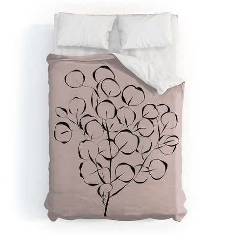 Alisa Galitsyna Elegant Eucalyptus Branch Duvet Cover