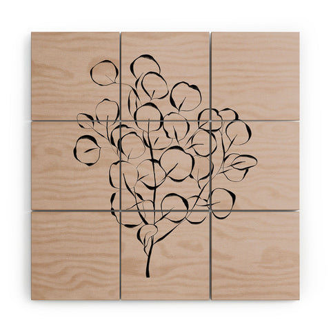 Alisa Galitsyna Elegant Eucalyptus Branch Wood Wall Mural