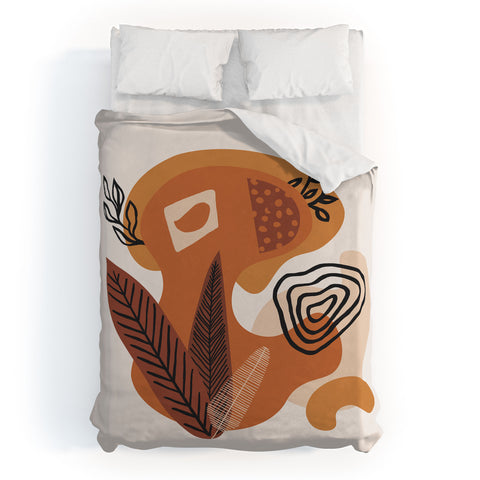 Alisa Galitsyna Fall Shapes Plants Duvet Cover