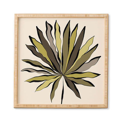 Alisa Galitsyna Fan Palm Leaf Framed Wall Art