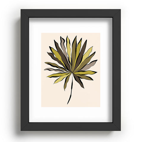Alisa Galitsyna Fan Palm Leaf Recessed Framing Rectangle