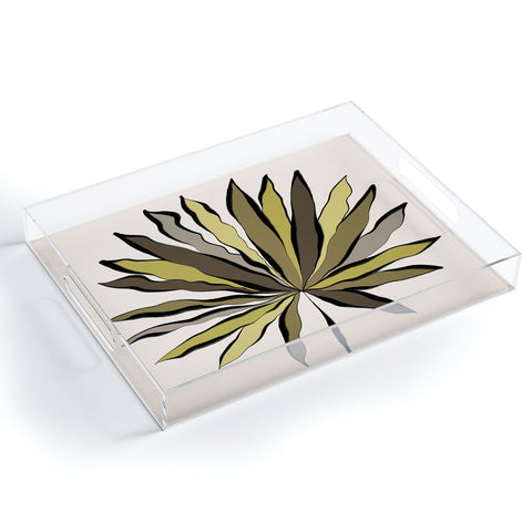 Alisa Galitsyna Fan Palm Leaf Acrylic Tray