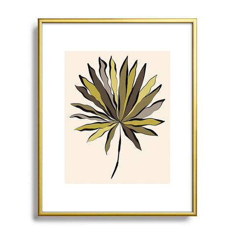 Alisa Galitsyna Fan Palm Leaf Metal Framed Art Print
