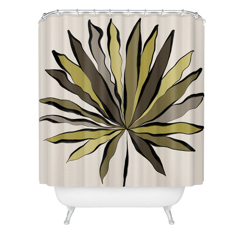Alisa Galitsyna Fan Palm Leaf Shower Curtain