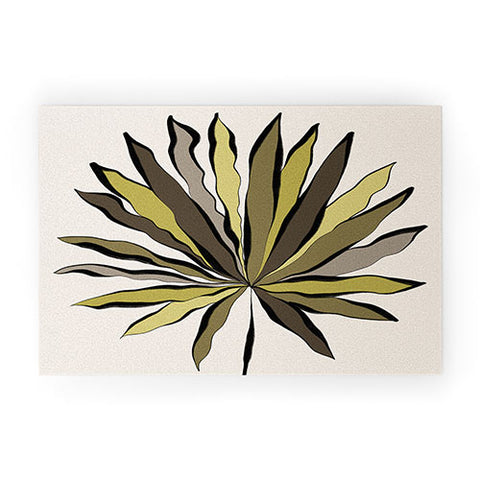 Alisa Galitsyna Fan Palm Leaf Welcome Mat