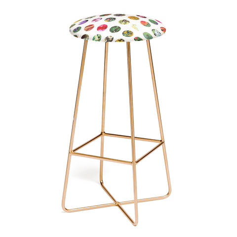 Alisa Galitsyna Floral Circles Paper Pattern Bar Stool