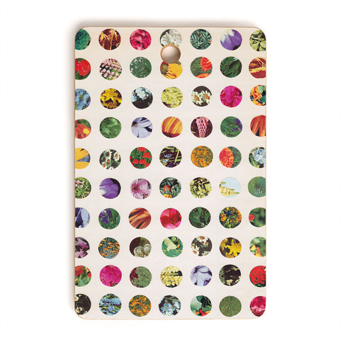 Alisa Galitsyna Floral Circles Paper Pattern Cutting Board Rectangle