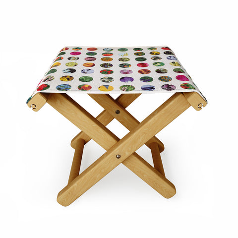 Alisa Galitsyna Floral Circles Paper Pattern Folding Stool