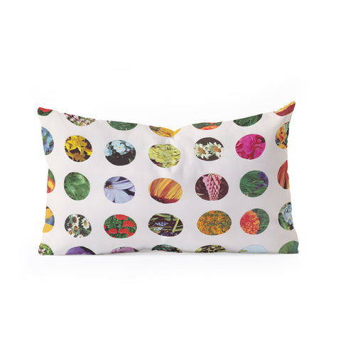 Alisa Galitsyna Floral Circles Paper Pattern Oblong Throw Pillow