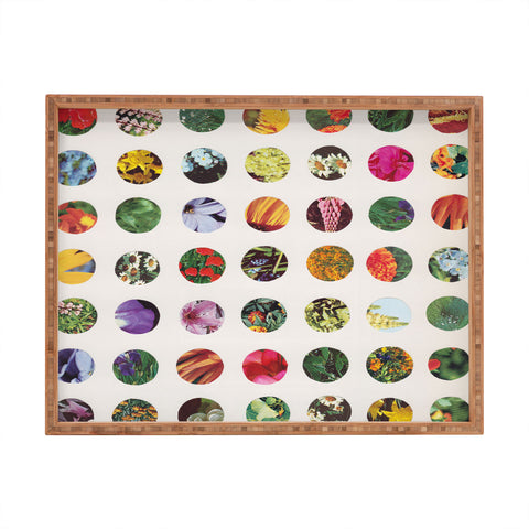 Alisa Galitsyna Floral Circles Paper Pattern Rectangular Tray