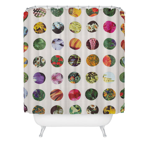 Alisa Galitsyna Floral Circles Paper Pattern Shower Curtain