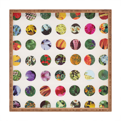 Alisa Galitsyna Floral Circles Paper Pattern Square Tray