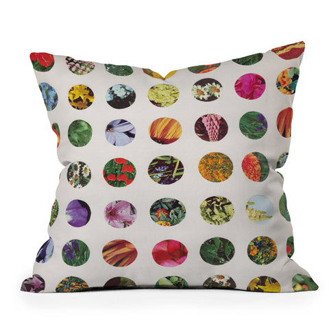 Alisa Galitsyna Floral Circles Paper Pattern Throw Pillow