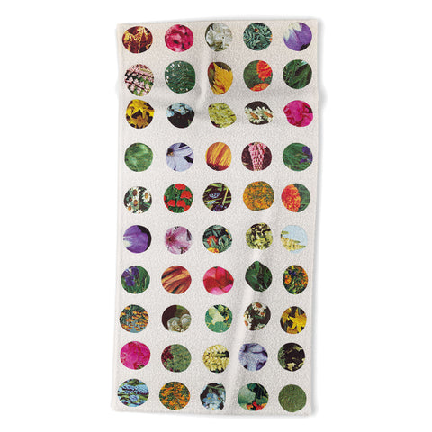 Alisa Galitsyna Floral Circles Paper Pattern Beach Towel