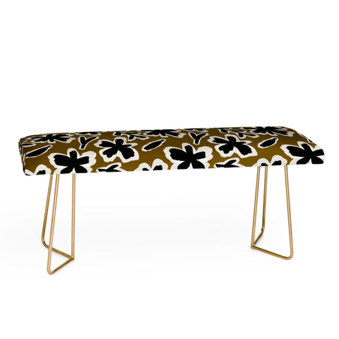 Alisa Galitsyna Florals on Olive Background Bench